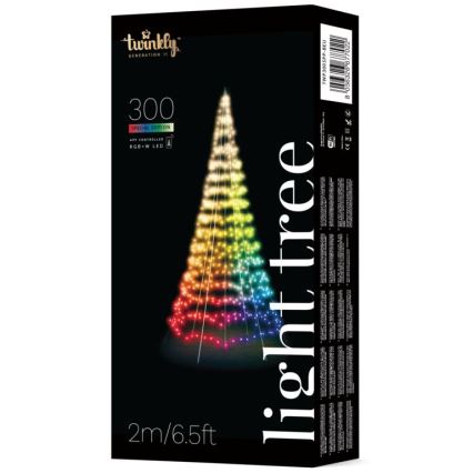 Twinkly - LED RGBW Árbol de Navidad exterior regulable LIGHT TREE 300xLED 2m IP44 Wi-Fi