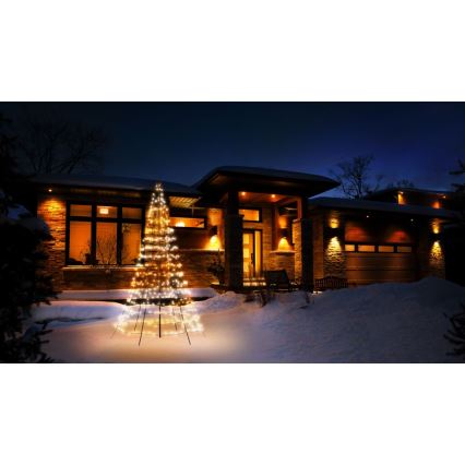 Twinkly - LED RGBW Árbol de Navidad para exterior regulable LIGHT TREE 450xLED 3m IP44 Wi-Fi