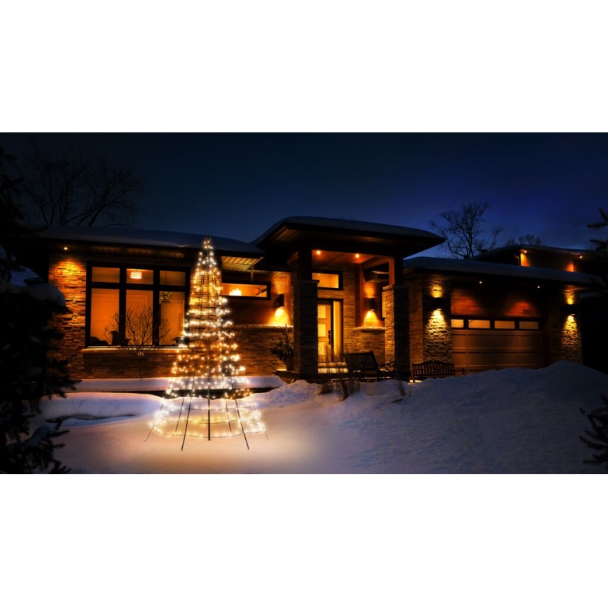 Twinkly - LED RGBW Árbol de Navidad para exterior regulable LIGHT TREE 450xLED 3m IP44 Wi-Fi