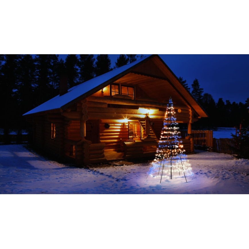 Twinkly - LED RGBW Árbol de Navidad para exterior regulable LIGHT TREE 450xLED 3m IP44 Wi-Fi