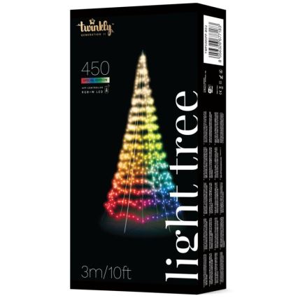 Twinkly - LED RGBW Árbol de Navidad para exterior regulable LIGHT TREE 450xLED 3m IP44 Wi-Fi