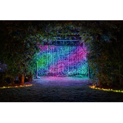 Twinkly - Cortina de Navidad LED para exteriores regulable RGBW CURTAIN 210xLED 6,1m IP44 Wi-Fi