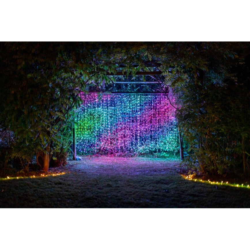 Twinkly - Cortina de Navidad LED para exteriores regulable RGBW CURTAIN 210xLED 6,1m IP44 Wi-Fi