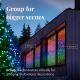 Twinkly - Cortina de Navidad LED para exteriores regulable RGBW CURTAIN 210xLED 6,1m IP44 Wi-Fi
