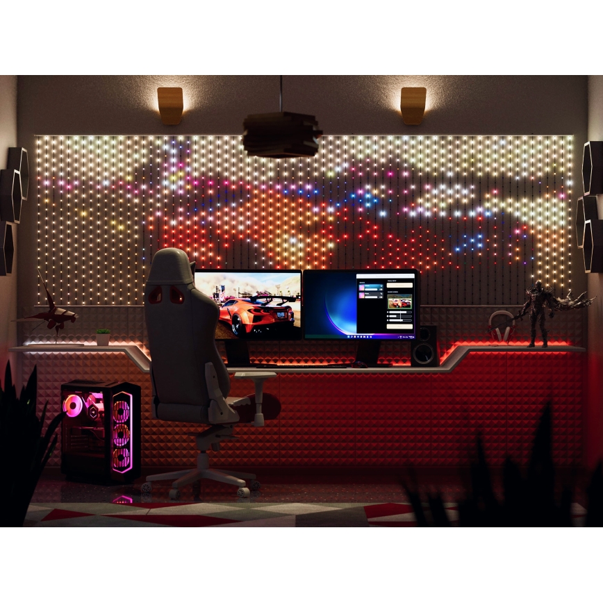 Twinkly - Cortina de Navidad LED RGB Regulable 1x1m Wi-Fi
