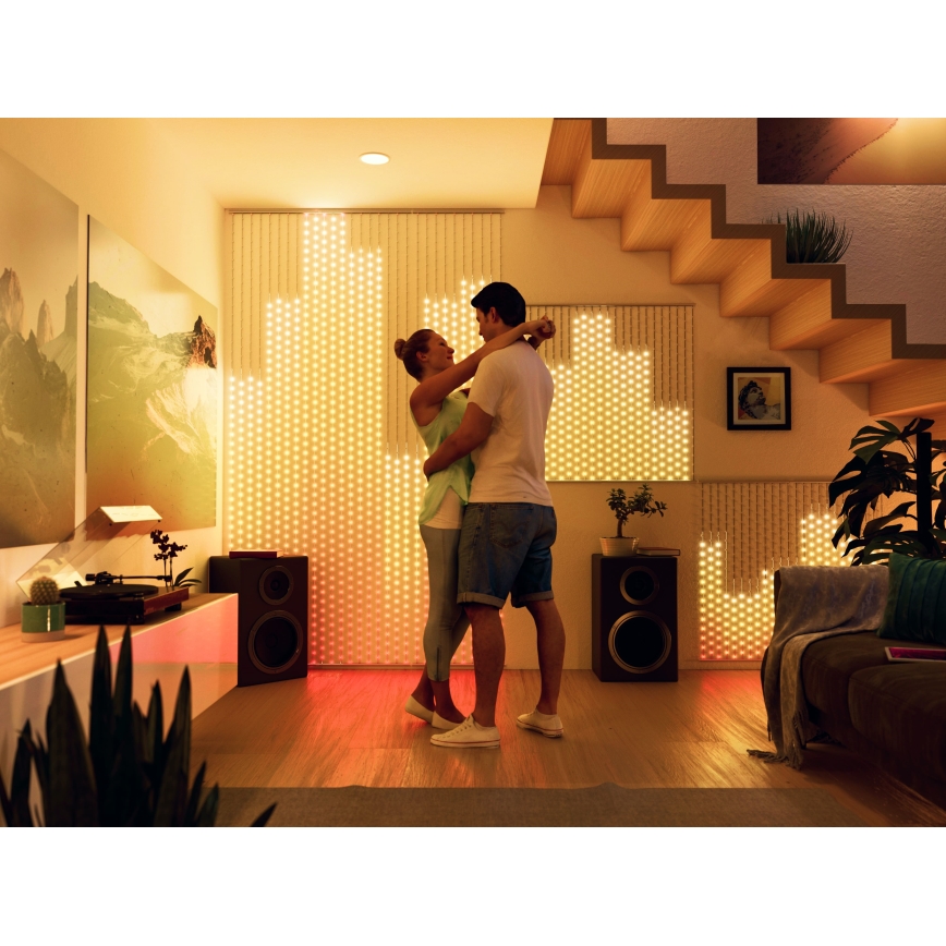 Twinkly - Cortina de Navidad LED RGB Regulable 1x1m Wi-Fi