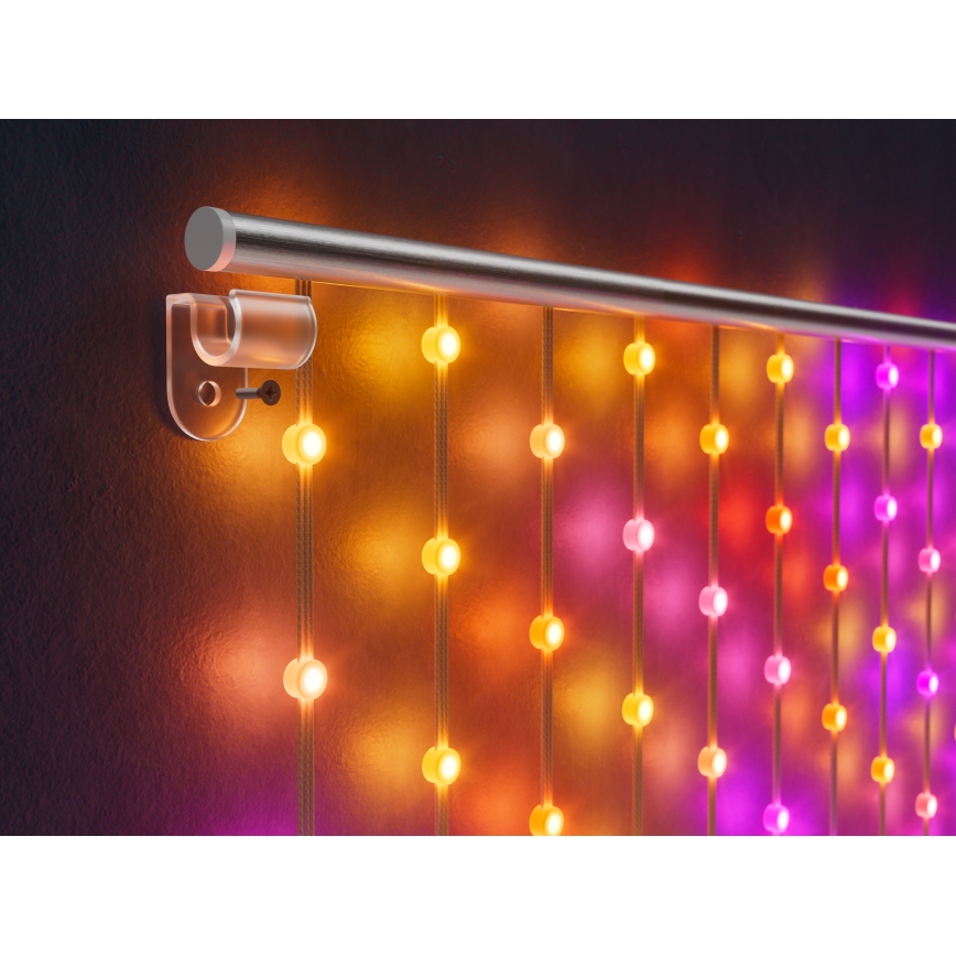 Twinkly - Cortina de Navidad LED RGB Regulable 1x1m Wi-Fi