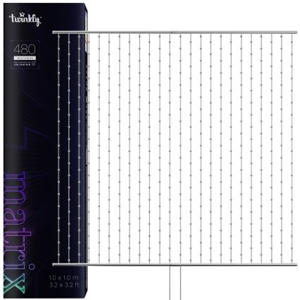 Twinkly - Cortina de Navidad LED RGB Regulable 1x1m Wi-Fi