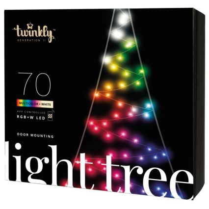 Twinkly - Árbol de Navidad exterior regulable LED RGBW LIGHT TREE 70xLED IP44 Wi-Fi