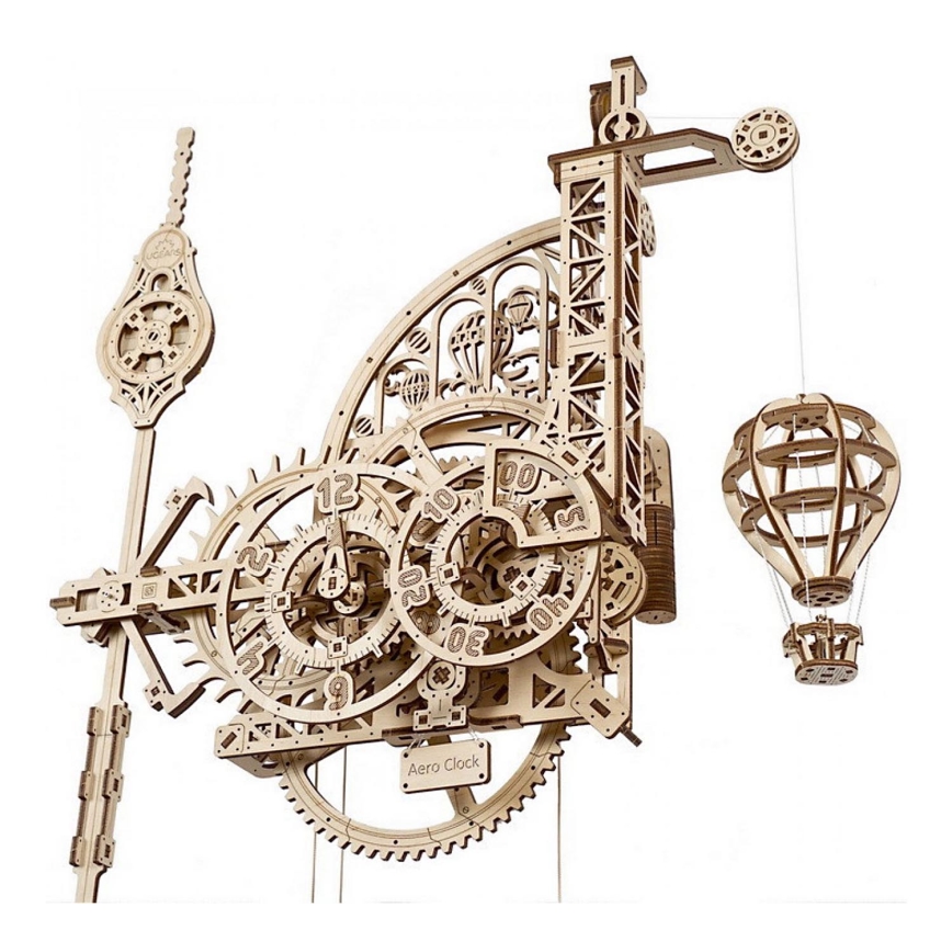 Ugears - 3D puzzle mecánico de madera Reloj de pared Aero