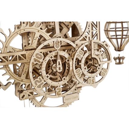 Ugears - 3D puzzle mecánico de madera Reloj de pared Aero