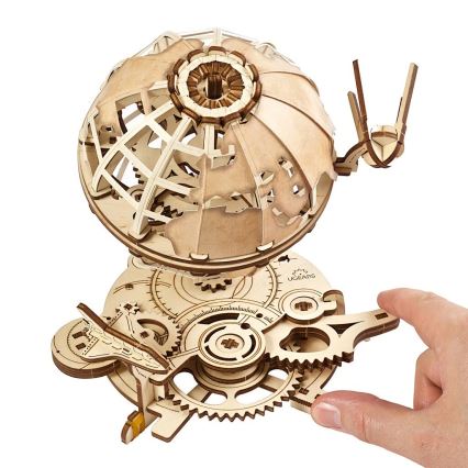 Ugears - Puzzle mecánico 3D de madera Globo terráqueo