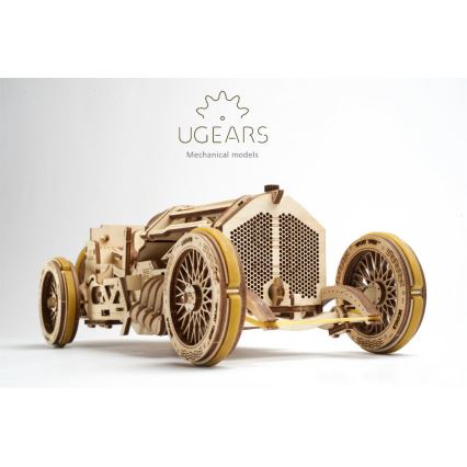 Ugears - Puzzle mecánico 3D de madera U9 Auto Grand Prix