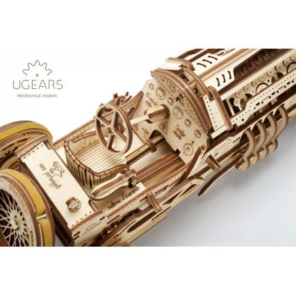 Ugears - Puzzle mecánico 3D de madera U9 Auto Grand Prix