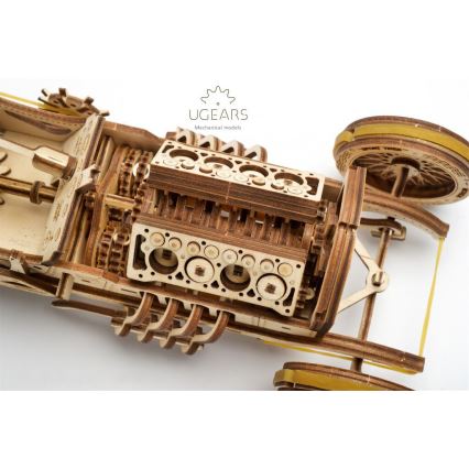 Ugears - Puzzle mecánico 3D de madera U9 Auto Grand Prix