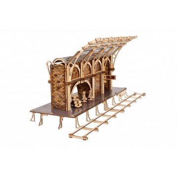 Ugears - Puzzle mecánico de madera en 3D Harry Potter andén de tren