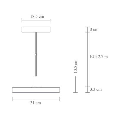 Umage 2206 - Lámpara de araña LED ASTERIA MINI LED/14W/230V