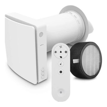 Unidad de recuperación de calor para habitaciones 12W Wi-Fi Tuya + control remoto