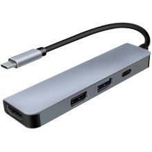 USB-C hub 4en1 Power Delivery 100W y HDMI 4K