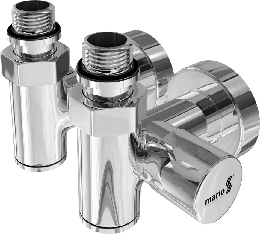 Válvulas combinadas para radiadores 2 pz cromo brillante