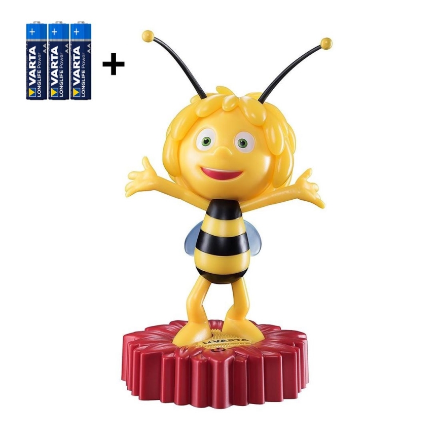 Varta 15635 - Lámpara LED nocturna infantil MAYA THE BEE LED/3xAA