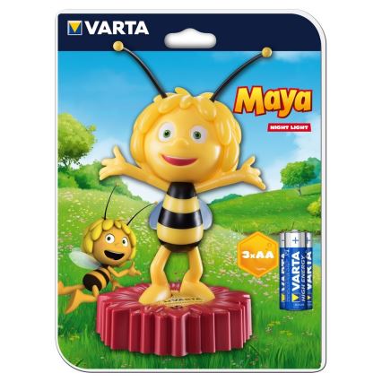 Varta 15635 - Lámpara LED nocturna infantil MAYA THE BEE LED/3xAA