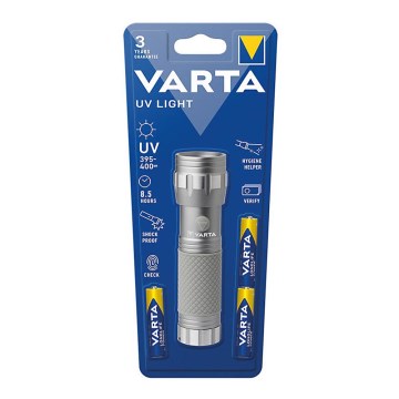 Varta 15638101421 - Linterna LED UV LIGHT UV/3xAAA