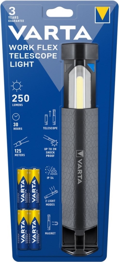 Varta 18646101421 - Linterna LED WORK FLEX LED/4xAA IP54