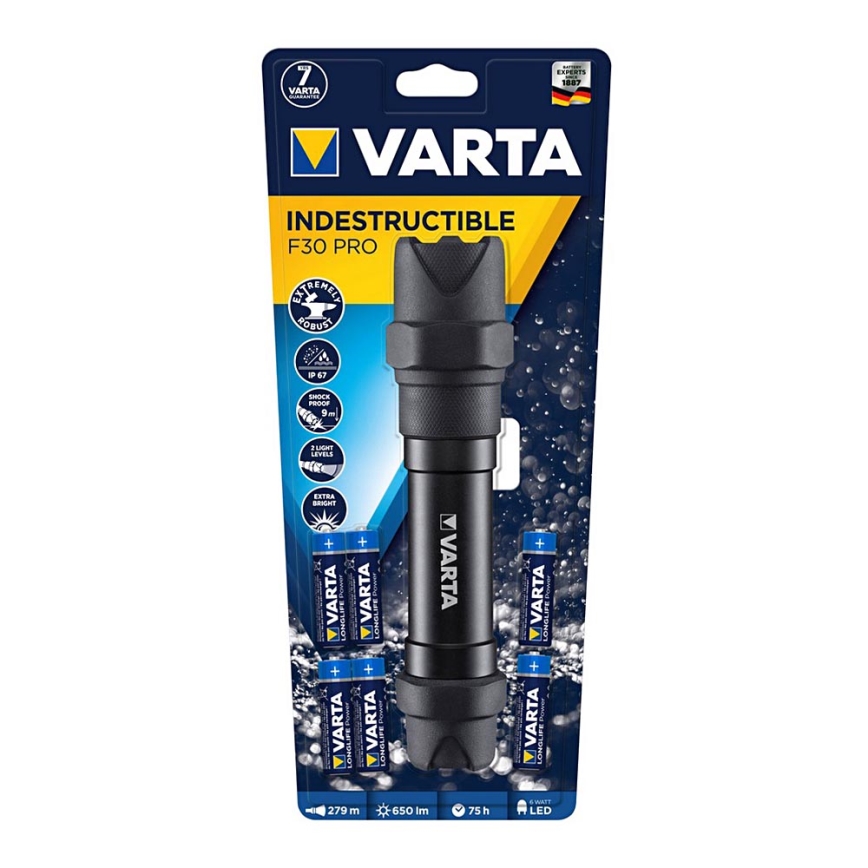 Varta 18714101421 - LED Linterna INDESTRUCTIBLE LED/6W/6xAA