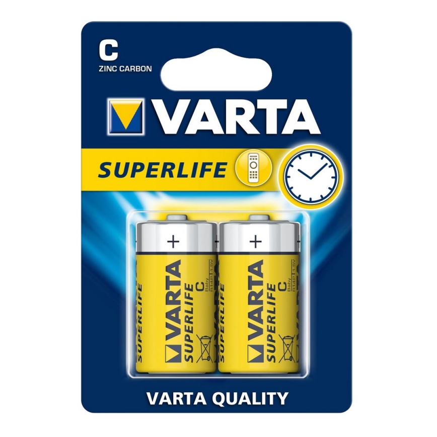 Varta 2014 - 2 pz. Batería de zinc-carbono SUPERLIFE C 1,5V