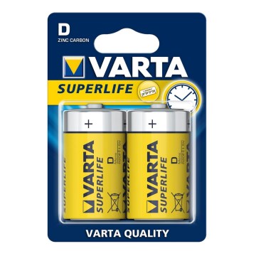 Varta 2020 - 2 pz. Batería de zinc-carbono SUPERLIFE D 1,5V