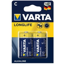 Varta 4114 - 2 pz. Pila alcalina LONGLIFE EXTRA C 1,5V