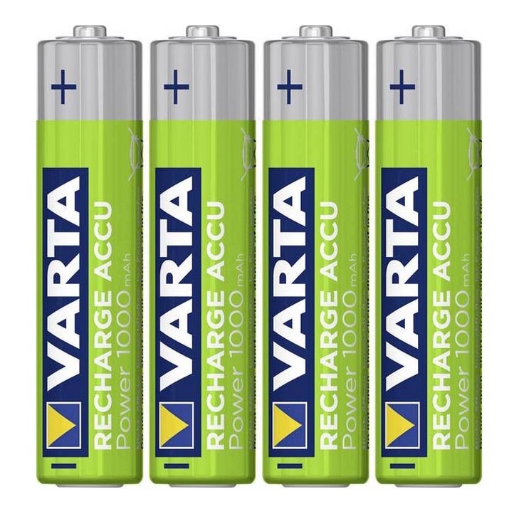 Varta 5703301404 - 4 uds Pila alcalina RECHARGE  AAA  1,2V