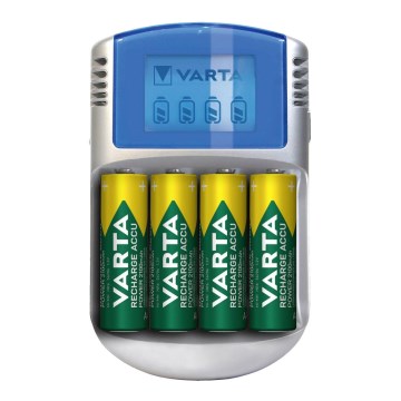 Varta 57070201451 - Cargador de pilas LCD 4xAA/AAA 2600mAh 5V