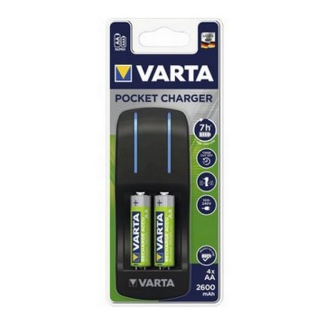 Varta 57642101471 - Cargador de baterías POCKET CHARGER 4x AA 100-240V