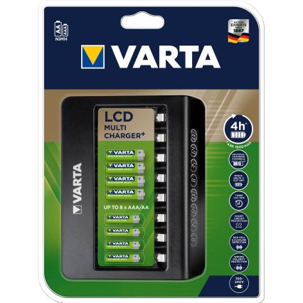 Varta 57681 - LCD Smart cargador 8xAA/AAA carga 2h