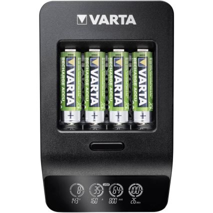 VARTA 57684 - LCD Cargador Smart 4xAA/AAA carga 1,5h