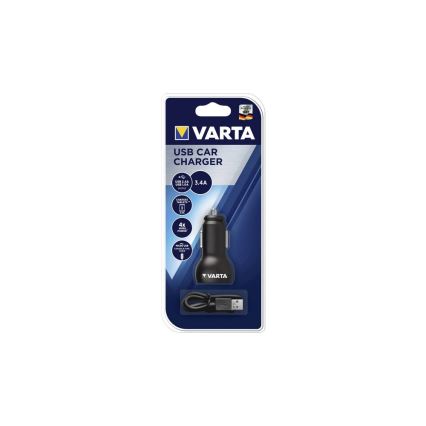 VARTA 57931 - Cargador adaptador de coche USB 12V