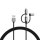 Varta 57937101111 - Cable USB 3en1 con conector Lightning y Micro USB 2m
