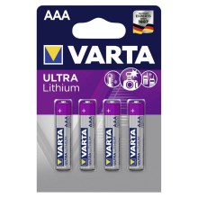 Varta 6103301404 - 4 uds Batería de Litio ULTRA AAA 1,5V
