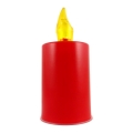 Vela LED LED/2xAA blanco cálido 10,8 cm rojo