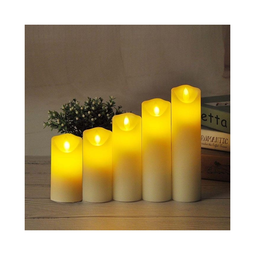 Vela LED LED/2xAA blanco cálido 11 cm
