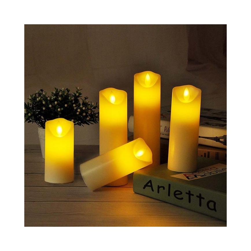 Vela LED LED/2xAA blanco cálido 11 cm