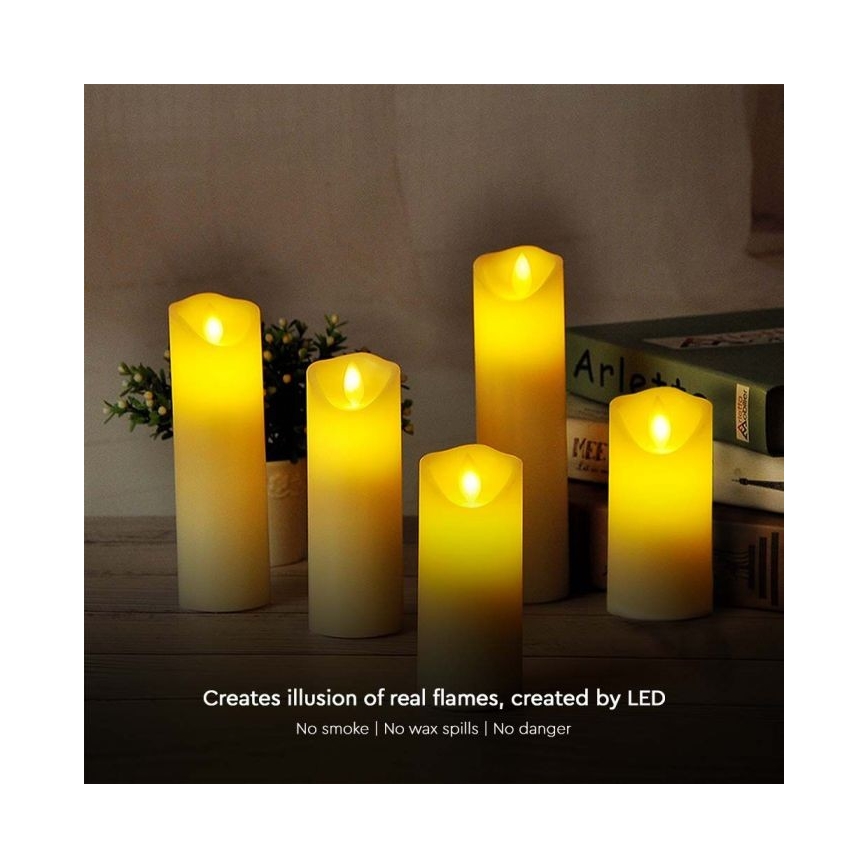 Vela LED LED/2xAA blanco cálido 11 cm