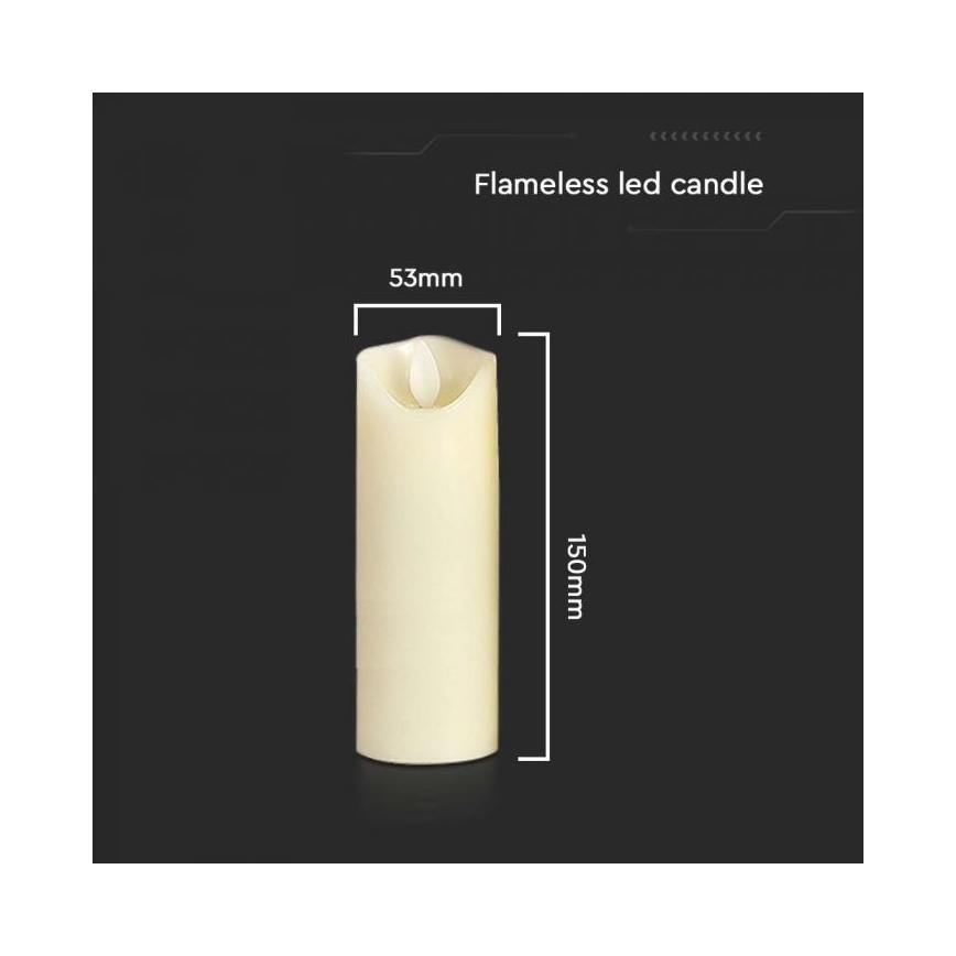 Vela LED LED/2xAA blanco cálido 15 cm