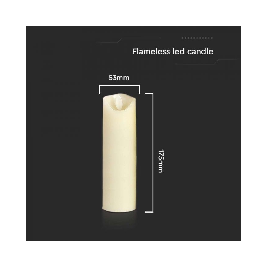 Vela LED LED/2xAA blanco cálido 17,5 cm