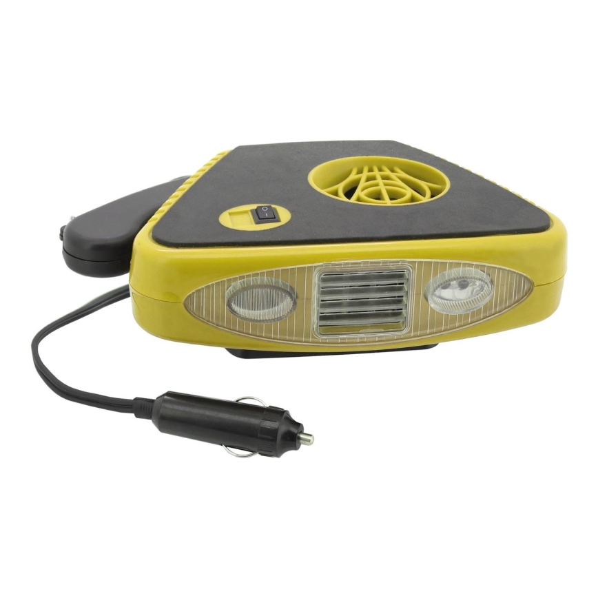 Ventilador con calefacción y luz LED 3en1 158W/12V