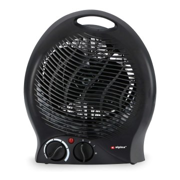 Ventilador con elemento calefactor 1000/2000W/230V negro