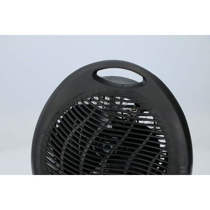 Ventilador con elemento calefactor 1000/2000W/230V negro