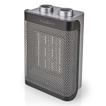 Ventilador con elemento calefactor cerámico 1000/1500W/230V plata